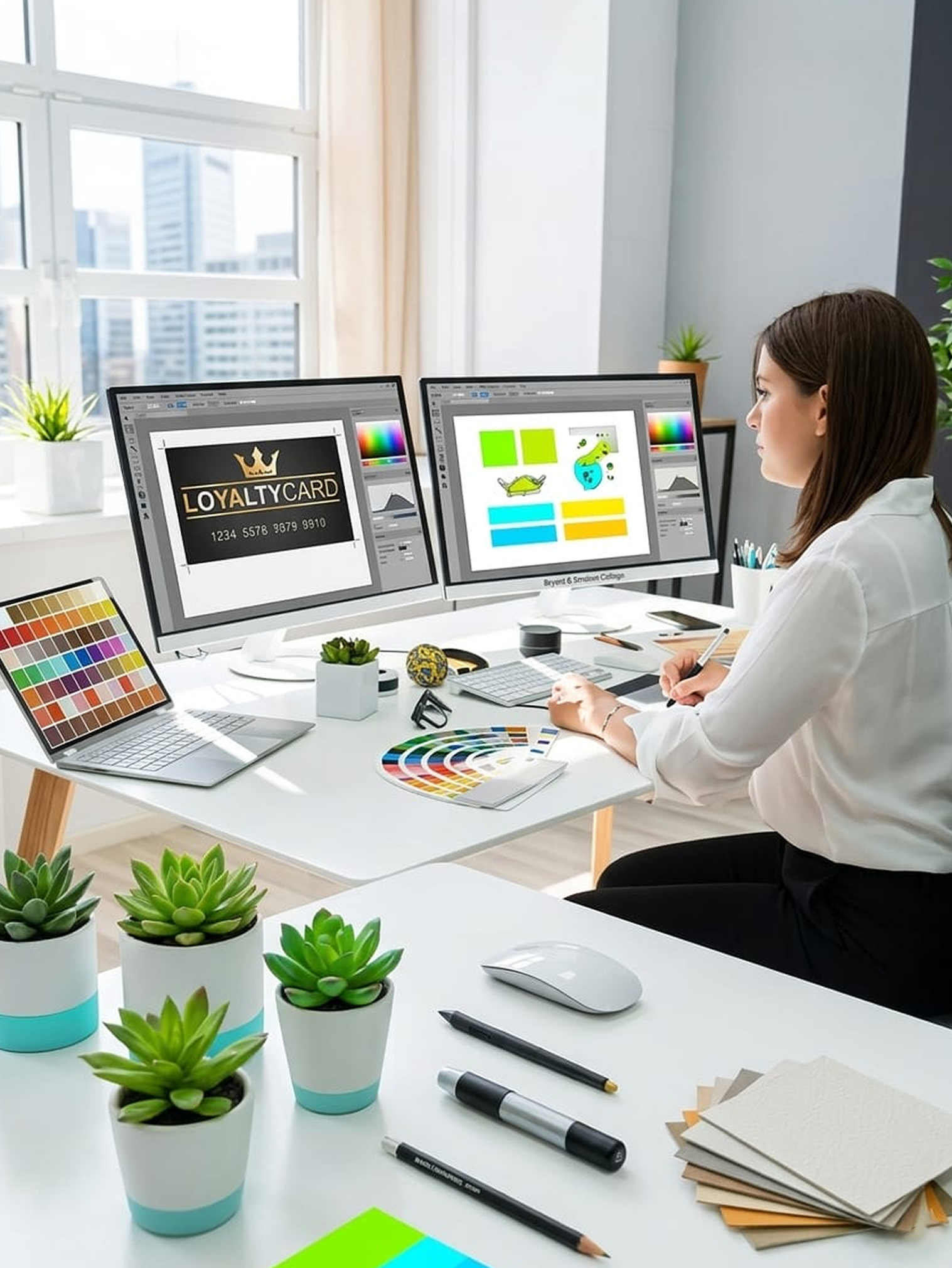 Graphic design tools and color palette